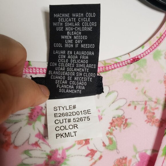 NWOT Speechless Girls 16 Pink Floral Sleeveless Dress Rare Vintage Stretch - Picture 7 of 9